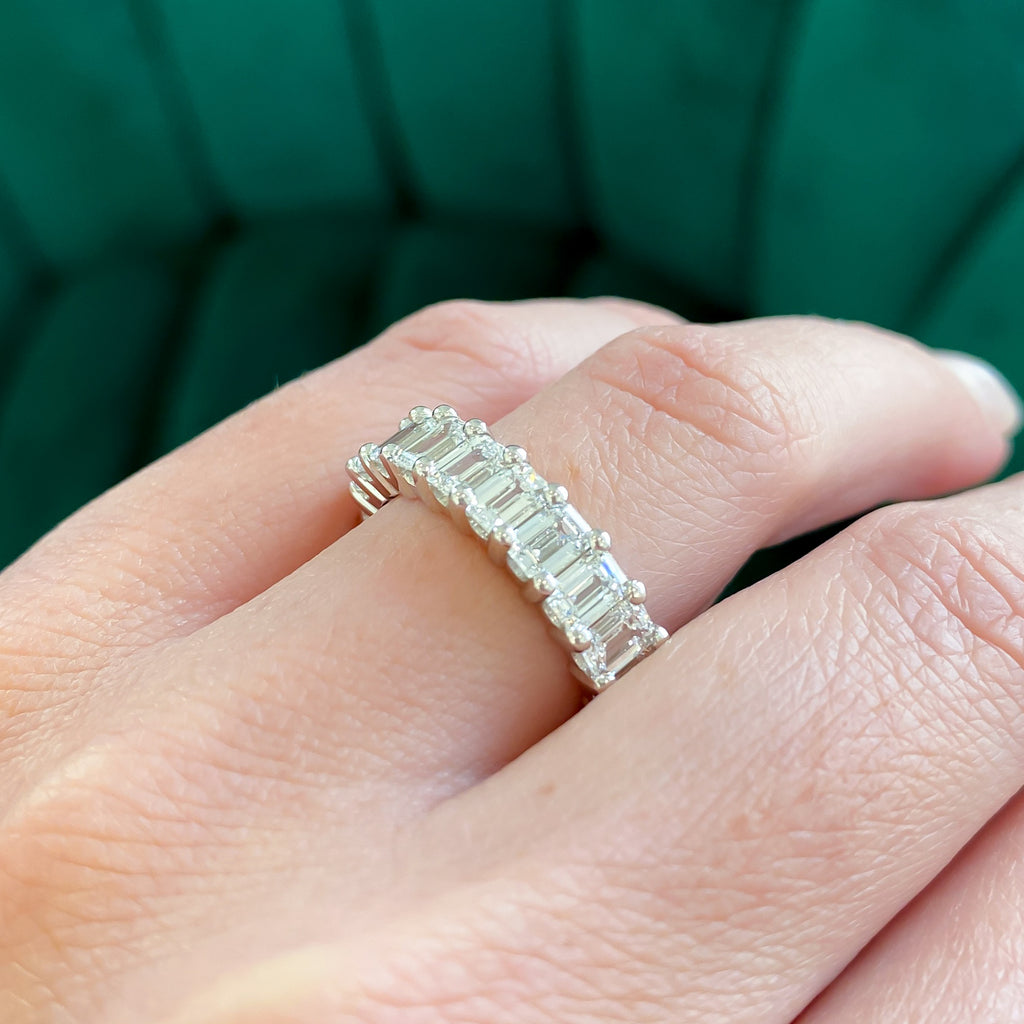 Lab Grown Emerald Cut Diamond Eternity Band, 5.64 CTTW - Last Chance - Carter's Collective Fine Jewelry
