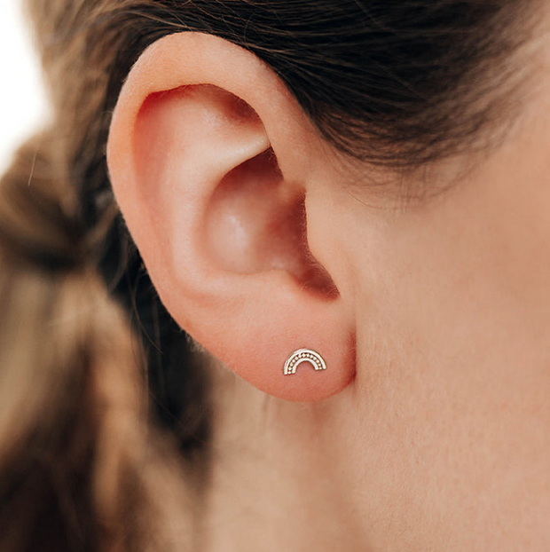 Rainbow Stud Earring (Single Stud) - Last Chance - Carter's Collective Fine Jewelry