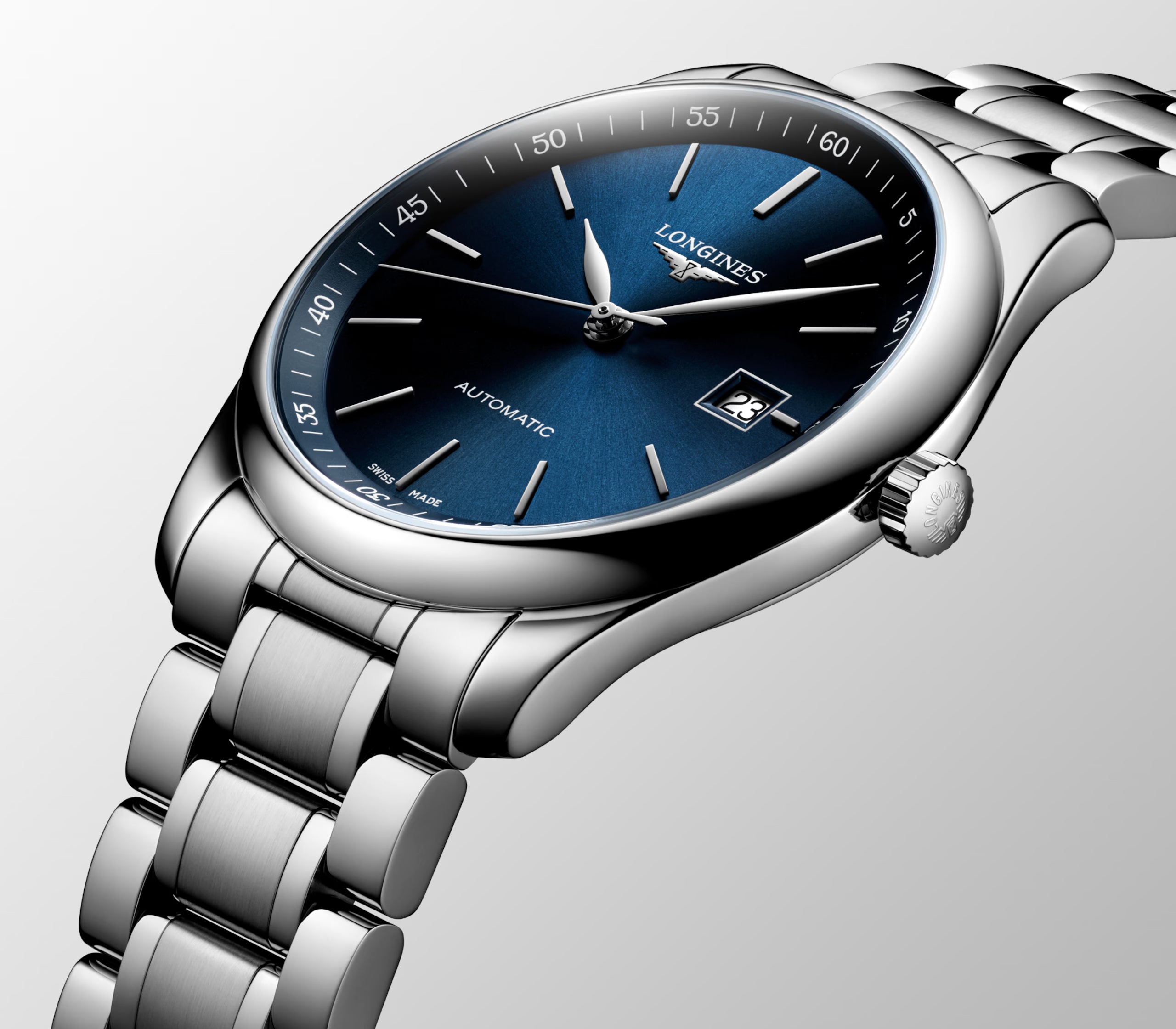 Longines Master Collection Watch with Sunray Blue Dial, 40mm - Carter's Collective Fine Jewelry