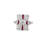 Previously Loved Vintage Inspired Ruby and Diamond Ring