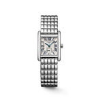 Longines "Mini Dolcevita" Watch with Silver "Flinqué" Dial, 29mm - Carter's Collective Fine Jewelry