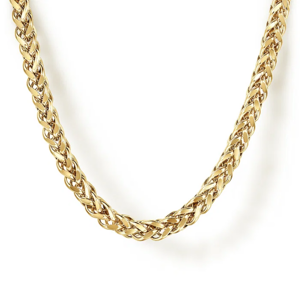 Men's Wheat Chain Necklace, 22 Inches