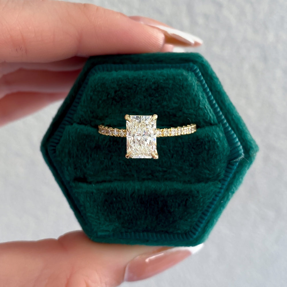 Paisley Radiant Cut Natural Diamond Engagement Ring, 1.84 CTTW - Carter's Collective Fine Jewelry