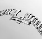 Longines "Conquest Chronograph" Watch with Black Ceramic Bezel and Silver Matte Dial, 42mm - Carter's Collective Fine Jewelry