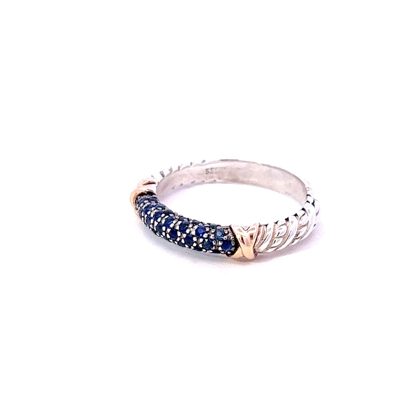 Previously Loved Effy Blue Sapphire Gemstone Stackable Band