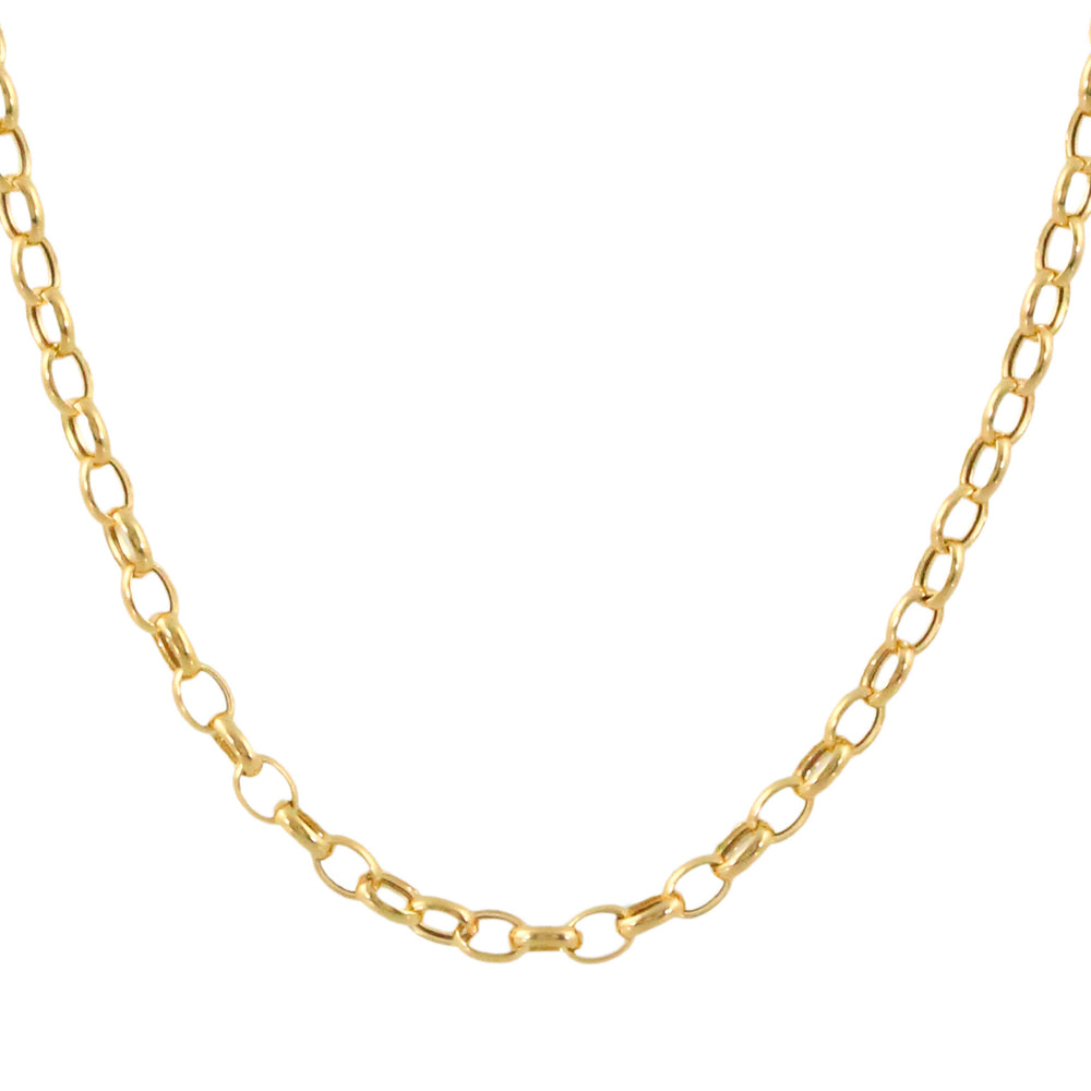 Yellow Gold Oval Rolo Chain - Carter's Collective Fine Jewelry