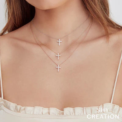 Diamond Cross Necklace, .32 CTTW - Carter's Collective Fine Jewelry
