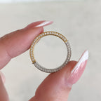 Mixed Metal Two Tone Pave Diamond Eternity Band, 0.89 CTTW - Carter's Collective Fine Jewelry