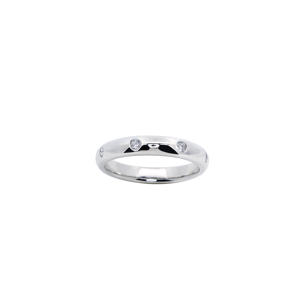 Sunflower Flush Set Diamond Wedding Band, 0.22 CTTW - Carter's Collective Fine Jewelry