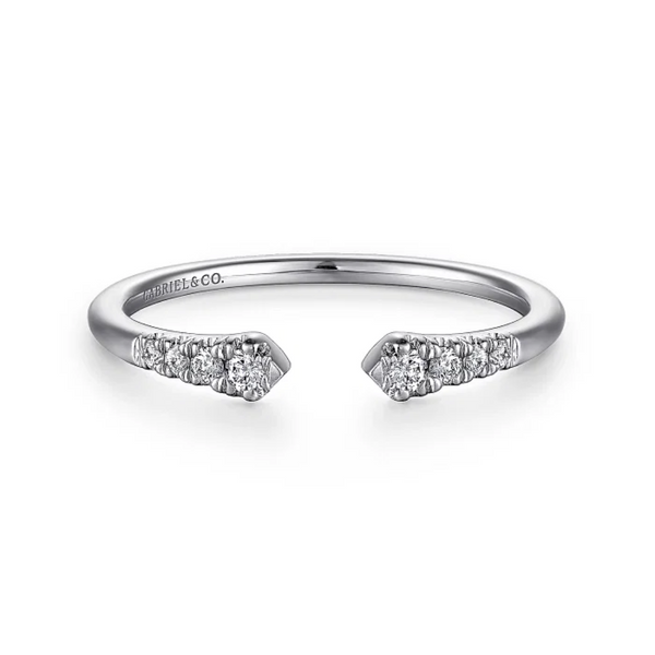 Open Diamond Stackable Wedding Band