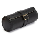 Palermo Double Watch Roll with Jewelry Pouch - Black - Carter's Collective Fine Jewelry