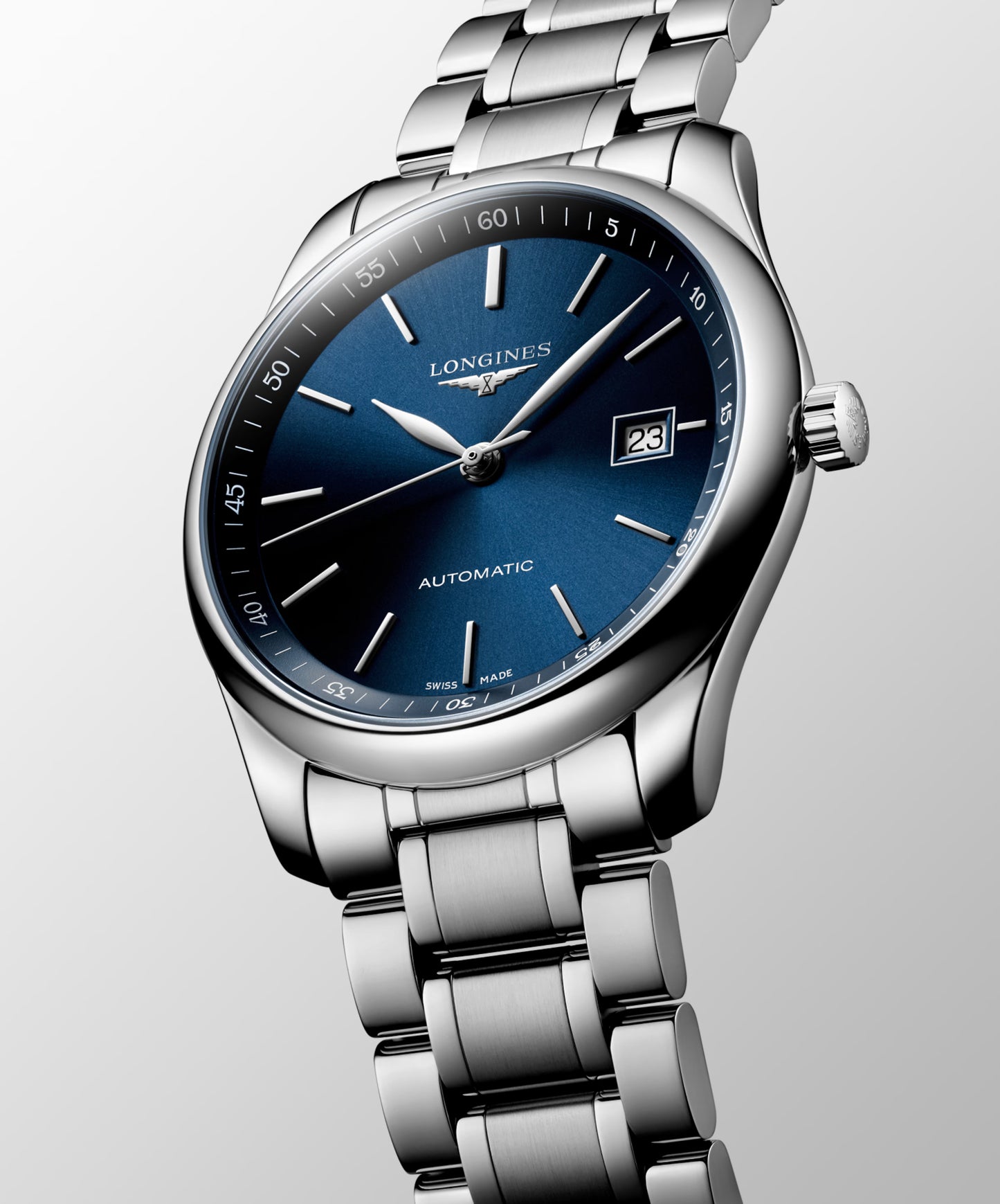 Longines Master Collection Watch with Sunray Blue Dial, 40mm - Carter's Collective Fine Jewelry