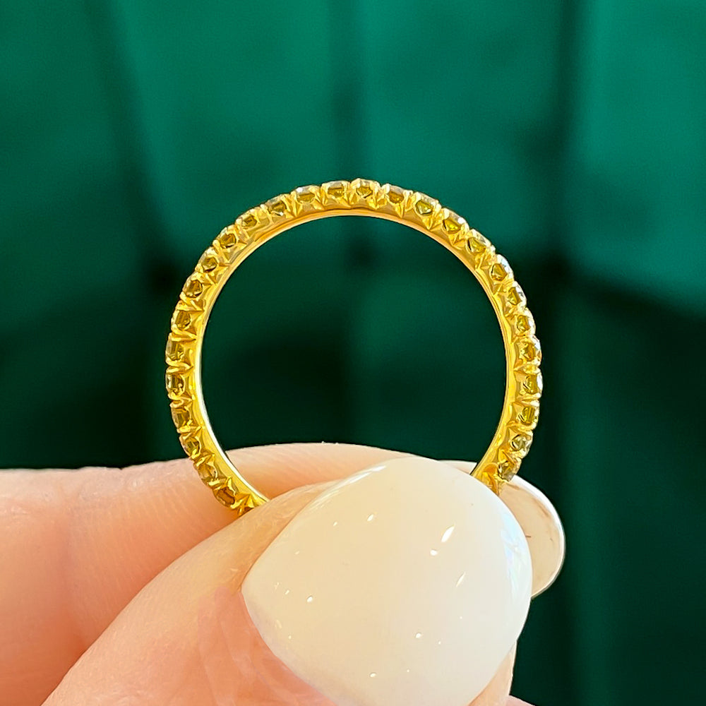 
                  
                    Yellow Diamond Pave Set Eternity Band
                  
                