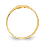 14K Yellow Gold Engravable Oval Signet Baby Ring (Engraving Included) - Carter's Collective Fine Jewelry