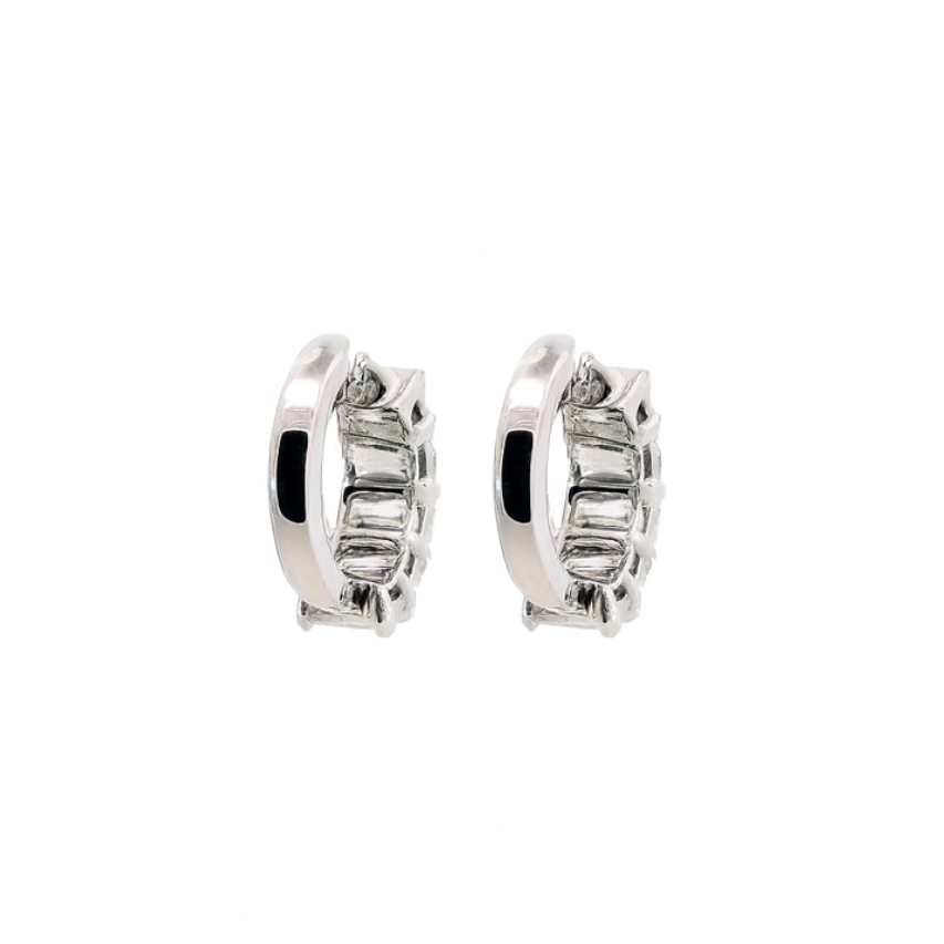 Diana Antique Cushion-Cut Natural Diamond Huggie Hoop Essential Earrings, 3.50 CTTW - Carter's Collective Fine Jewelry