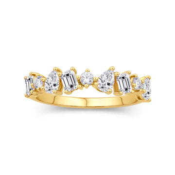 Multi Shape Diamond Stackable Band Wedding Ring, 0.78 CTTW - Carter's Collective Fine Jewelry