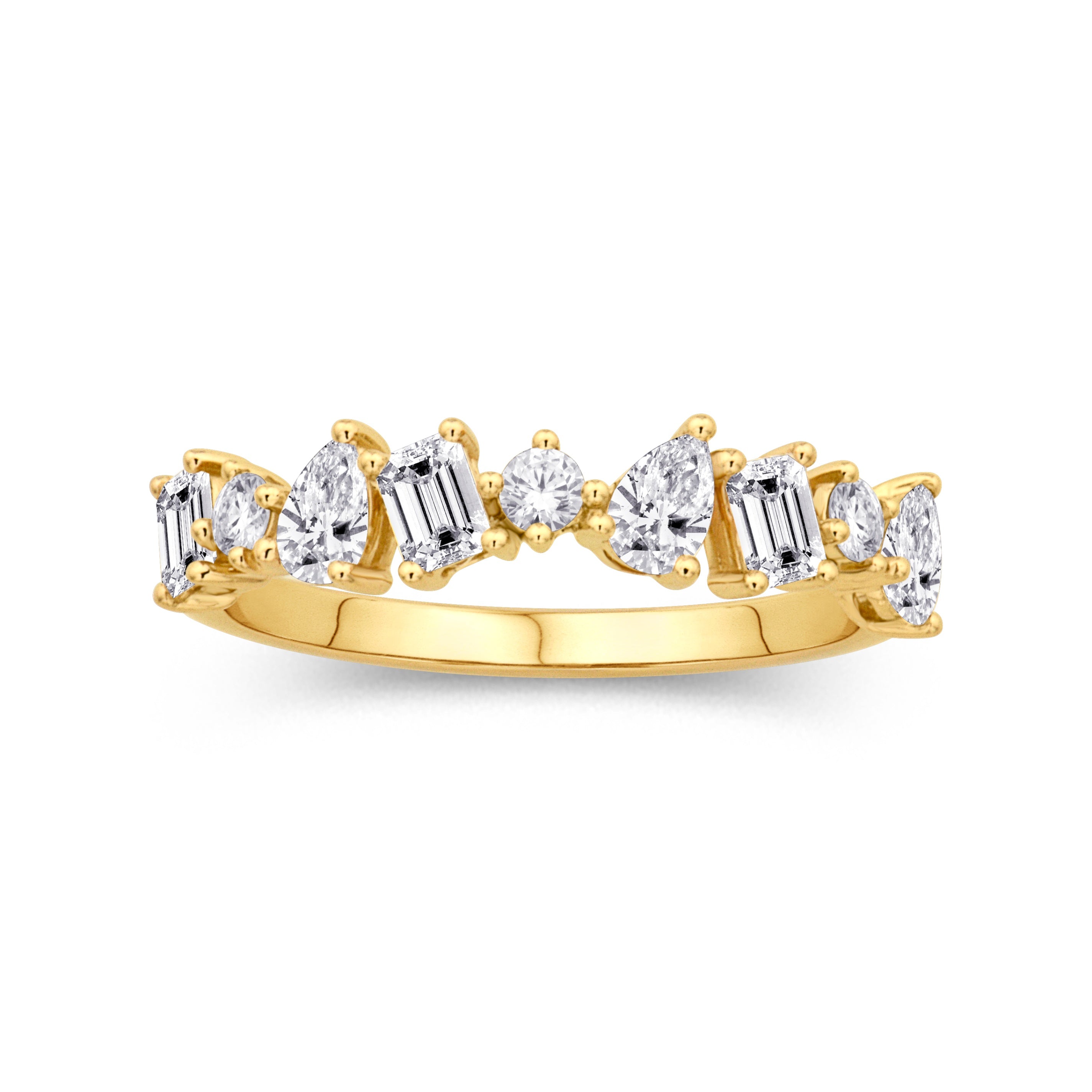 Multi Shape Diamond Stackable Band Wedding Ring, 0.78 CTTW - Carter's Collective Fine Jewelry