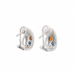 Multi-Colored Sapphire Bezel Set Huggies, 1.08 CTTW - Carter's Collective Fine Jewelry