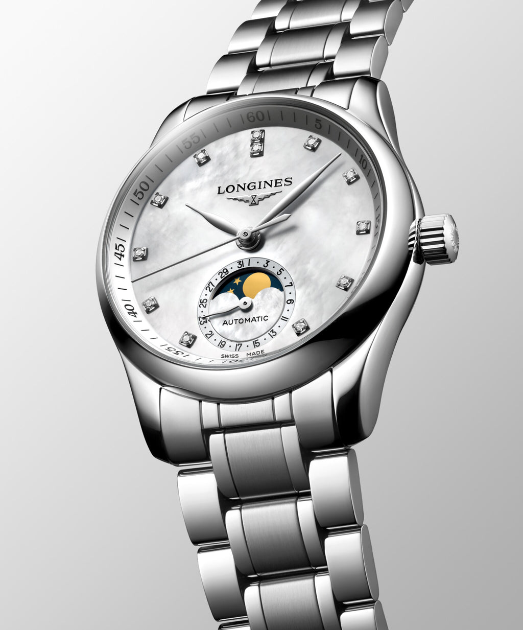 Longines Master's Collection Moonphase Watch - Stainless Steel, 34mm - Carter's Collective Fine Jewelry