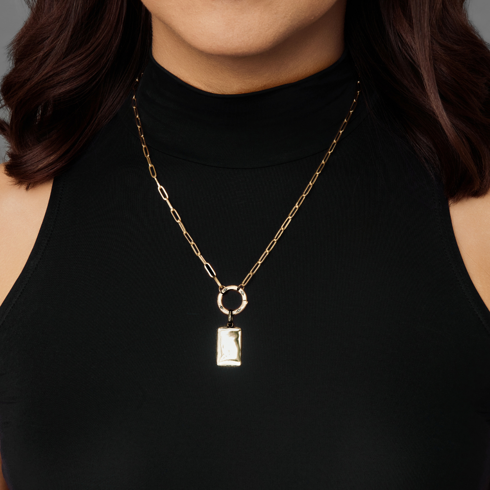 Classic Engravable Tag Charm - Carter's Collective Fine Jewelry