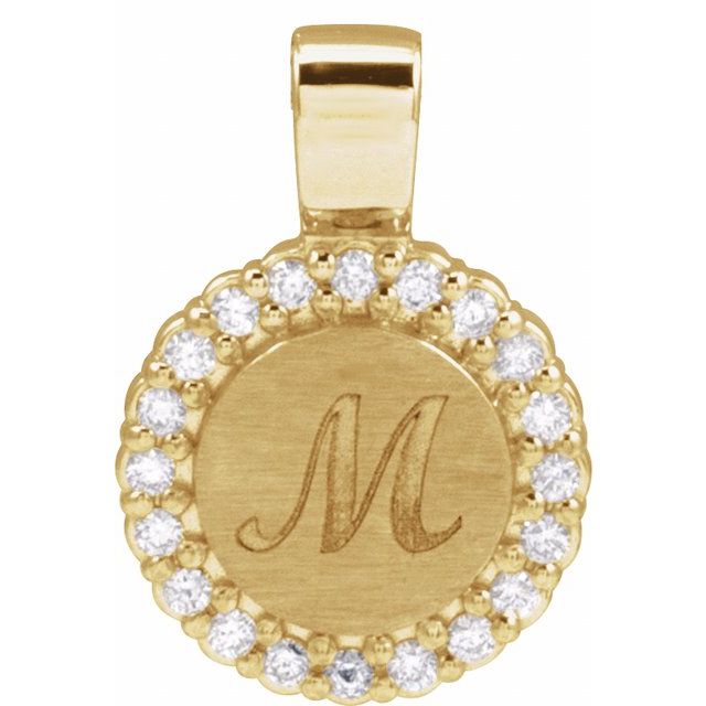 Mini Engravable Diamond Halo Charm - Carter's Collective Fine Jewelry