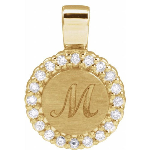 Mini Engravable Diamond Halo Charm - Carter's Collective Fine Jewelry