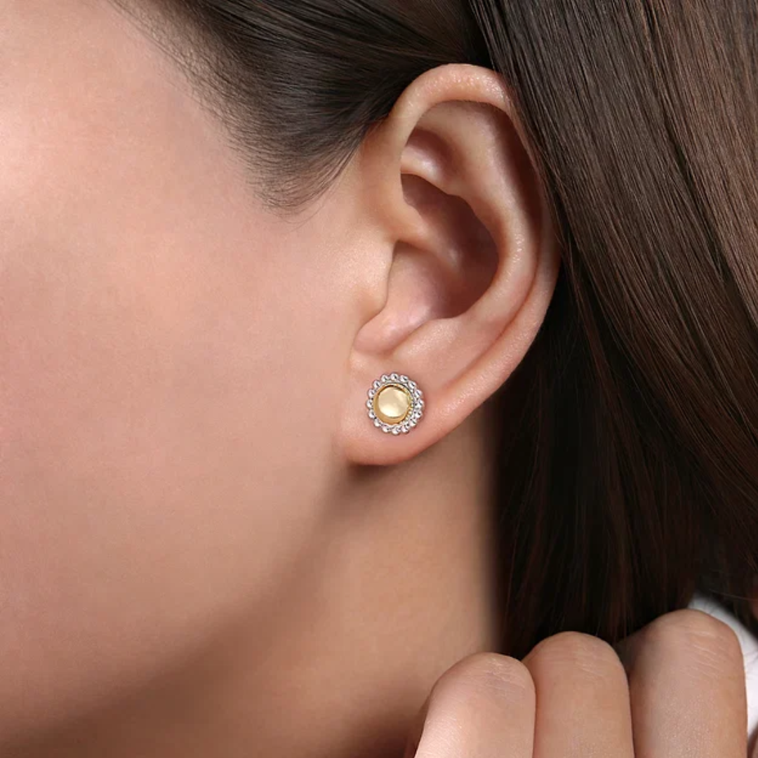 Mixed Metal Bujukan Ball Stud Earrings - Carter's Collective Fine Jewelry