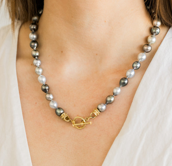 Tahitian South Sea Pearl Necklace with Toggle Clasp
