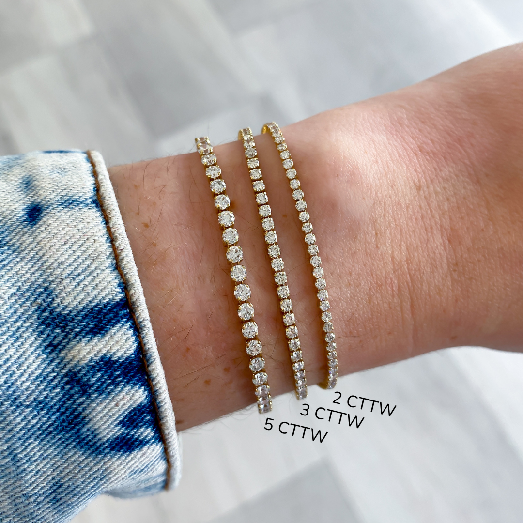 Lab Grown Floating Diamond Tennis Bracelet, 2 CTTW - Carter's Collective Fine Jewelry