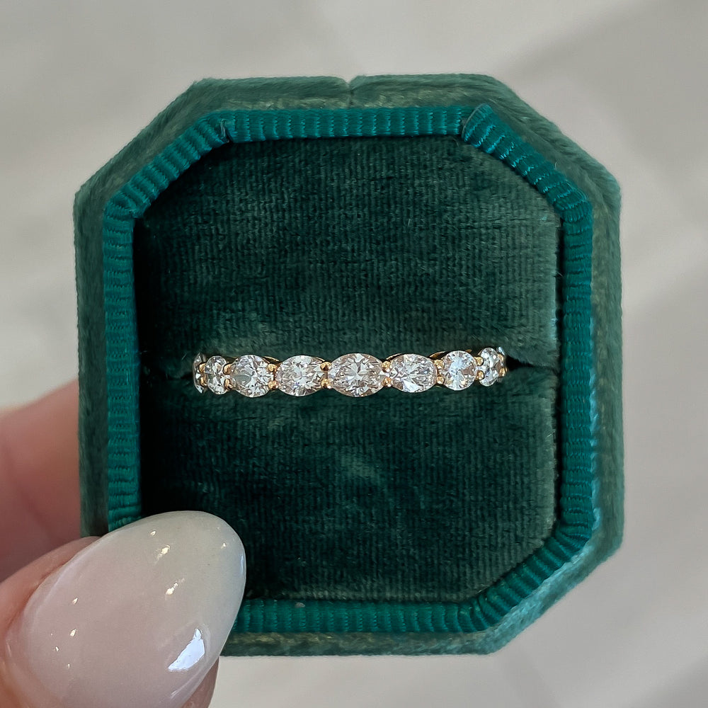 East to West Petite Oval Diamond Eternity Band