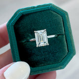 Dahlia Emerald Cut Natural Diamond Engagement Ring