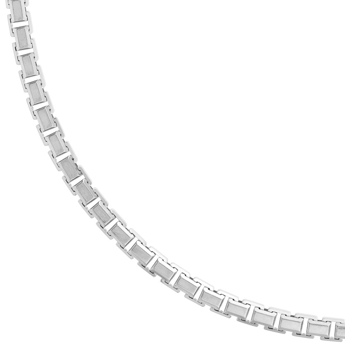 Sterling Silver Solid Box Chain Necklace, 22 Inches