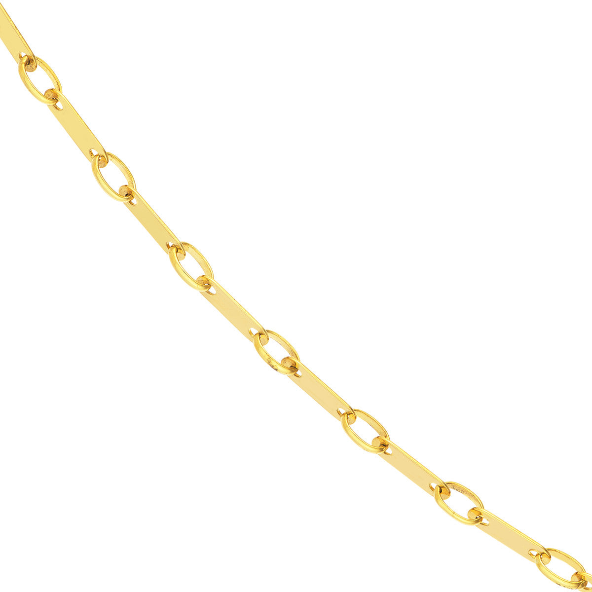 Flat Link Chain Necklace, 18 Inches