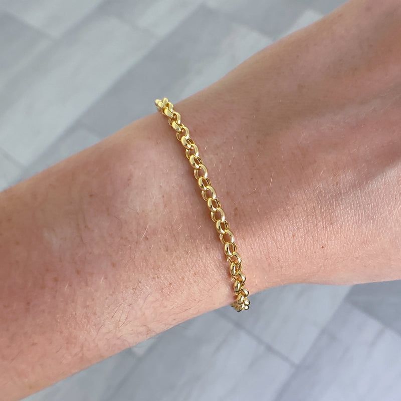 Medium Light Rolo Chain Bracelet, 7.25 Inches