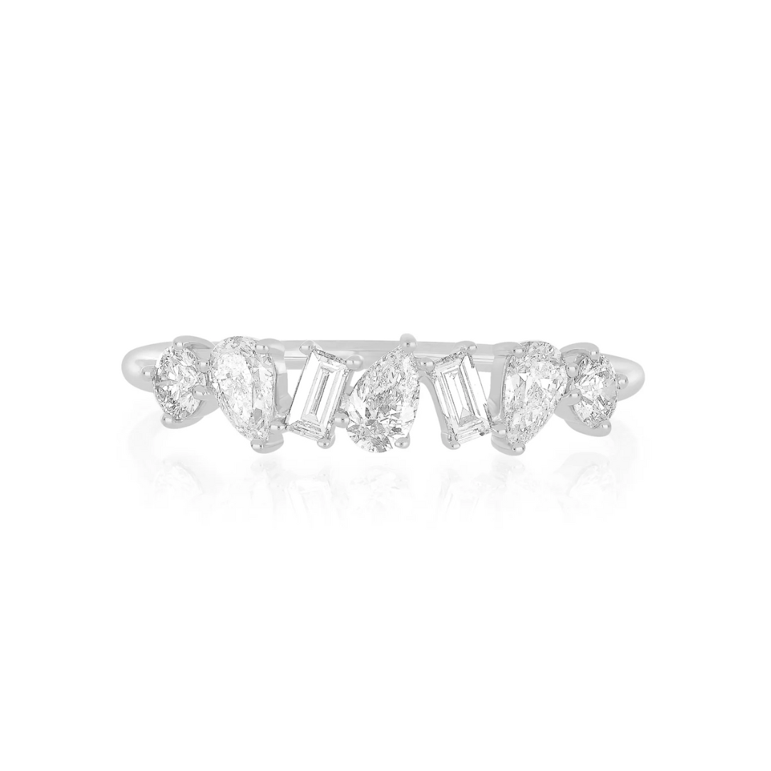 Multi Shape Diamond Stackable Band