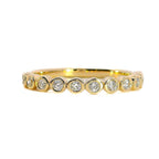 Yellow Gold Bezel Set Diamond Wedding Band, 0.22 CTTW - Carter's Collective Fine Jewelry