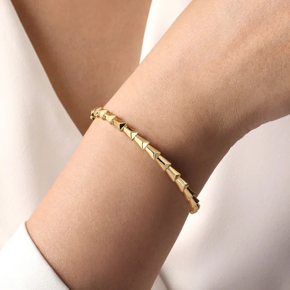 
                  
                    Geometric Open Bangle Bracelet
                  
                