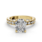 Hydrangea Lab Grown Cushion Cut Diamond Engagement Ring, 3.70 CTTW - Carter's Collective Fine Jewelry
