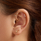Kynslee Triple Pearl Piercing Stud Earring (Single) - Carter's Collective Fine Jewelry