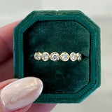 Round Diamond Bezel Set Stackable Band