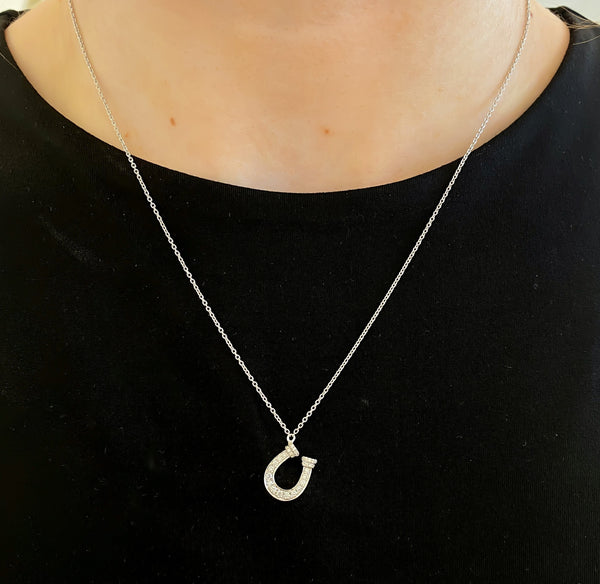 Petite Diamond Horseshoe Necklace