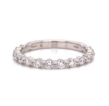 Platinum Shared Prong Round Natural Diamond Band