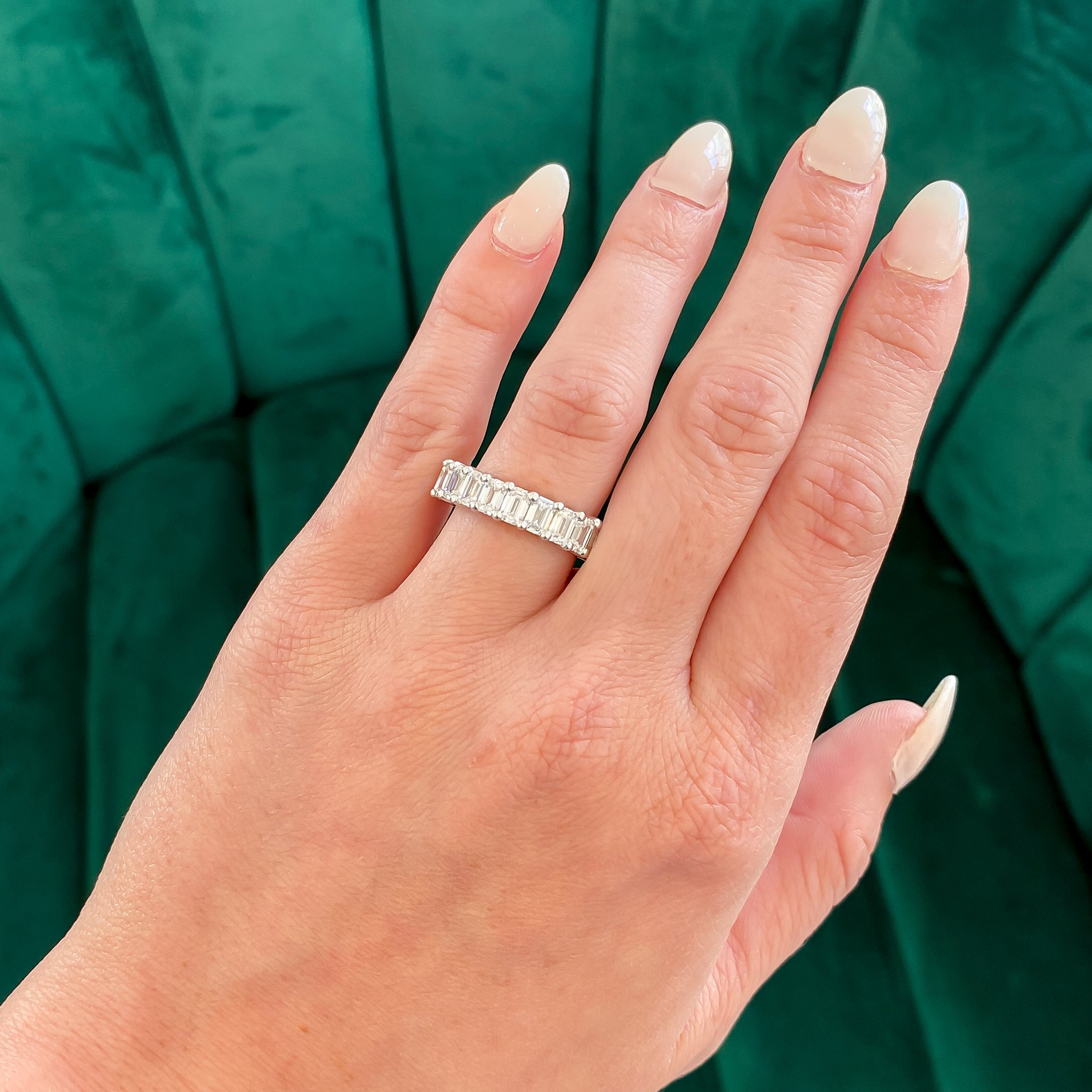 Lab Grown Emerald Cut Diamond Eternity Band, 5.64 CTTW - Last Chance - Carter's Collective Fine Jewelry