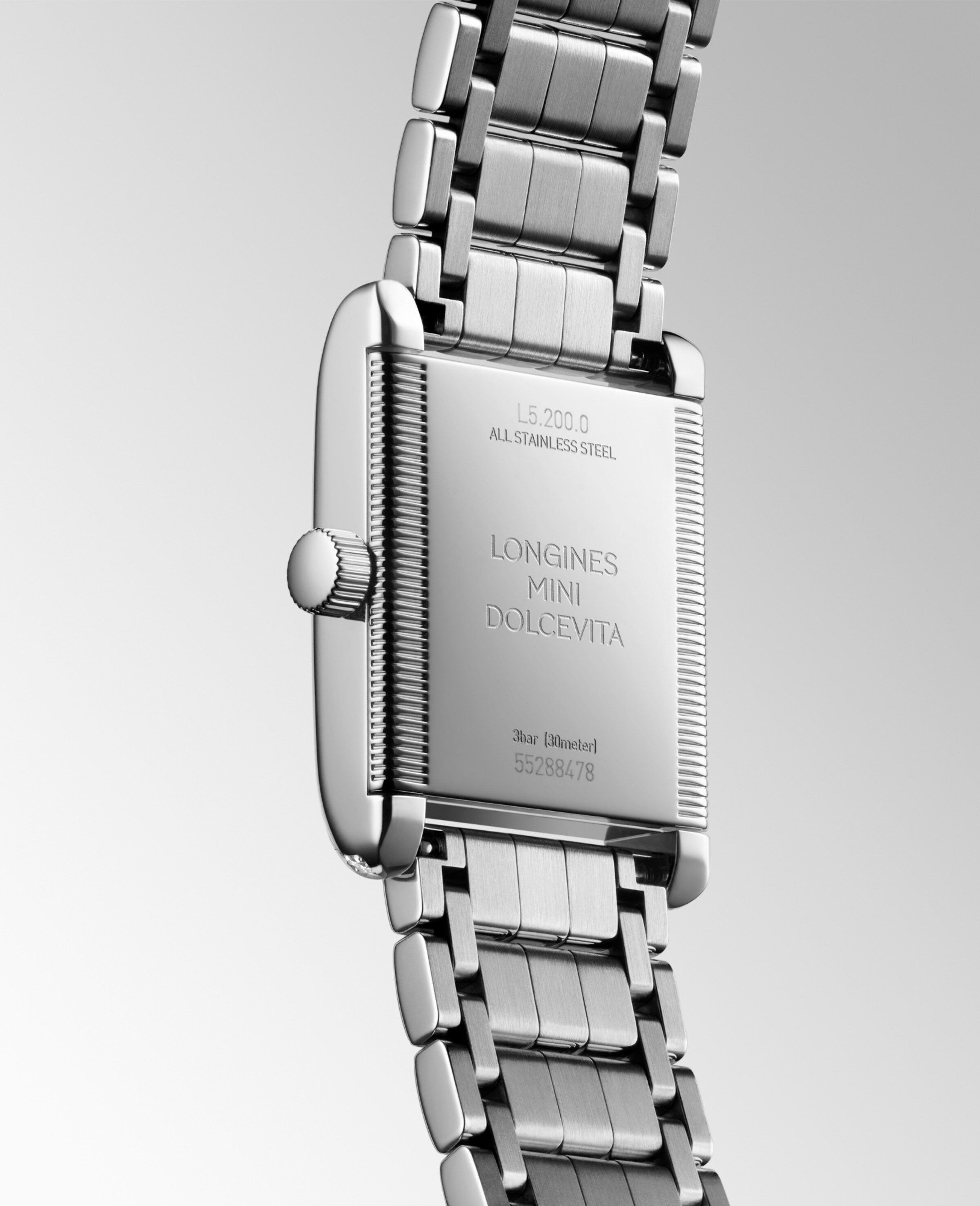 Longines "Mini Dolcevita" Watch with Silver "flinqué" Dial - 29mm, 0.46 CTTW - Carter's Collective Fine Jewelry