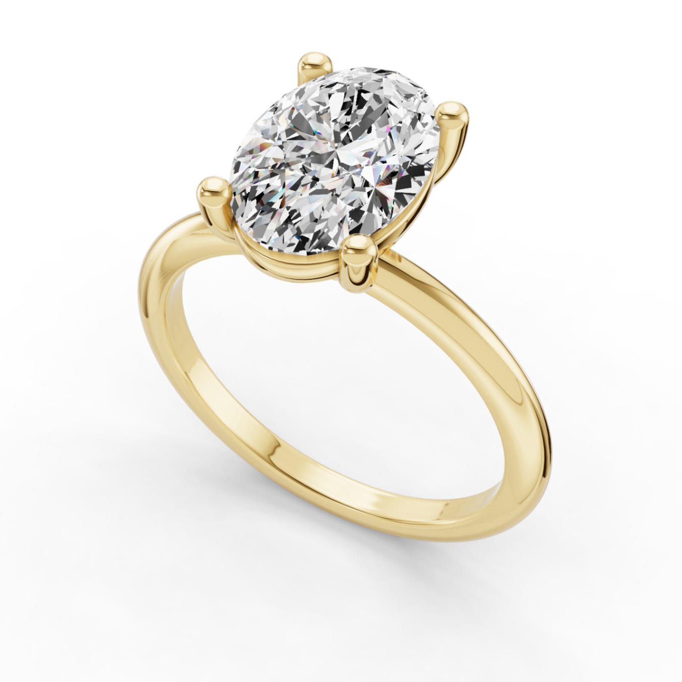 Azalea Lab Grown Oval Diamond Hidden Halo Solitaire Engagement Ring - Carter's Collective Fine Jewelry