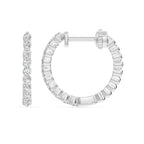 Lab Grown Shared Prong Diamond Hoop Earrings, 0.37 CTTW - Carter's Collective Fine Jewelry