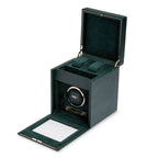 British Racing Green Single Watch Winder with Storage - Carter's Collective Fine Jewelry
