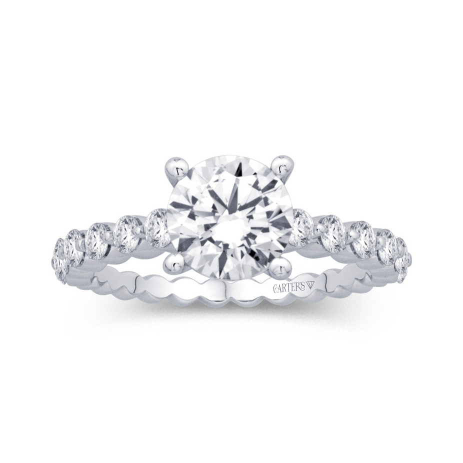 Aster Shared Prong Round Lab Grown Diamond Engagement Ring - Carter's Collective Fine Jewelry