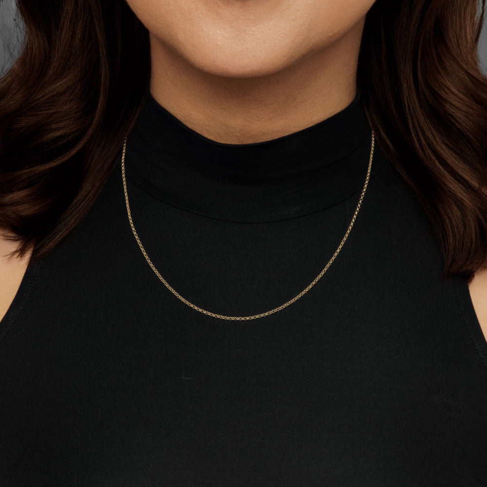 Yellow Gold Mini Rolo Chain Necklace - Carter's Collective Fine Jewelry