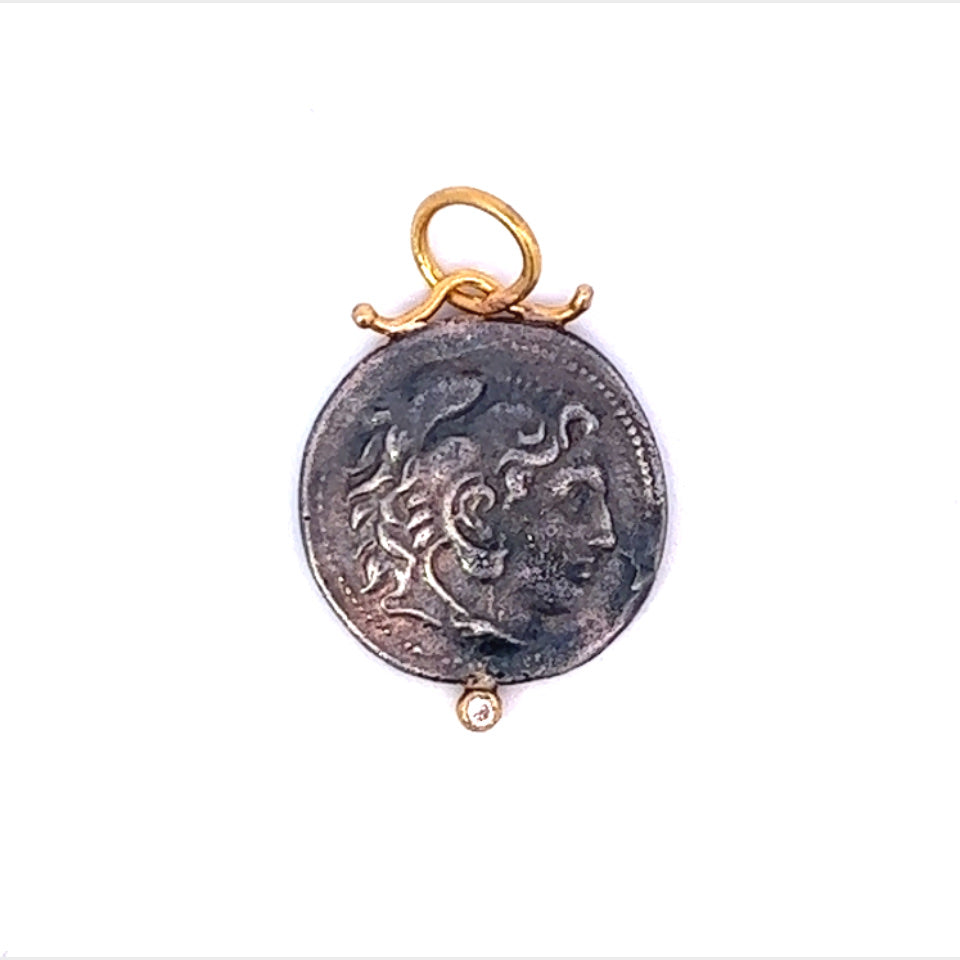 Handmade Alexander The Great Coin Charm